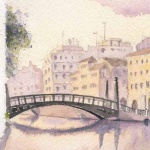 Andrea Longhi: Ponte Dante a Treviso dettaglio 2