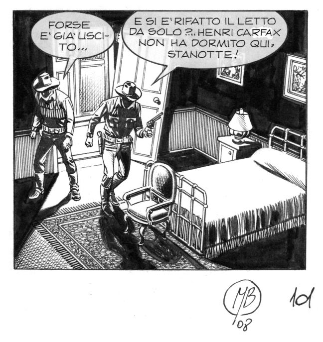 Marco Bianchini - Tex #577 pag. 101 - particolare firma Marco Bianchini - Tex #577 pag. 101 - particolare firma